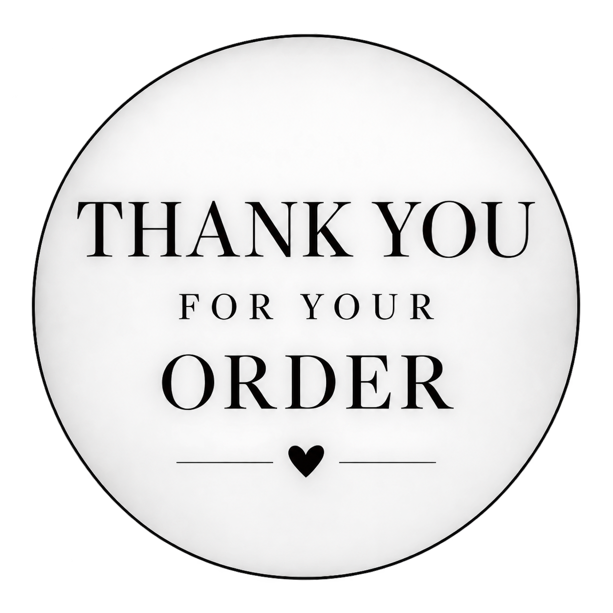 Thank you for your order round label design 4