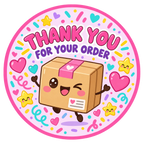 Thank you for your order round label design 5