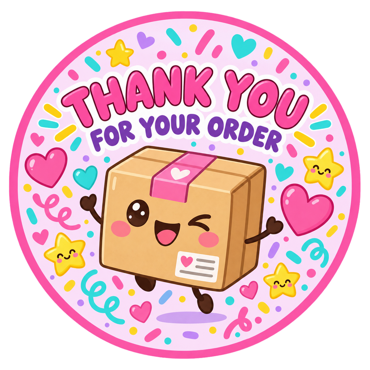 Thank you for your order round label design 5