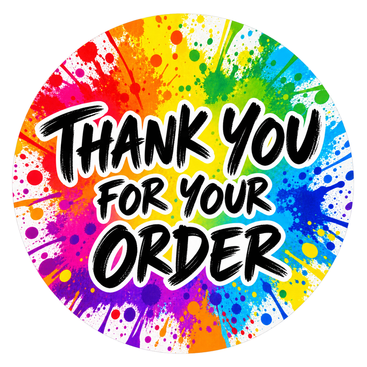 Thank you for your order round label design 6