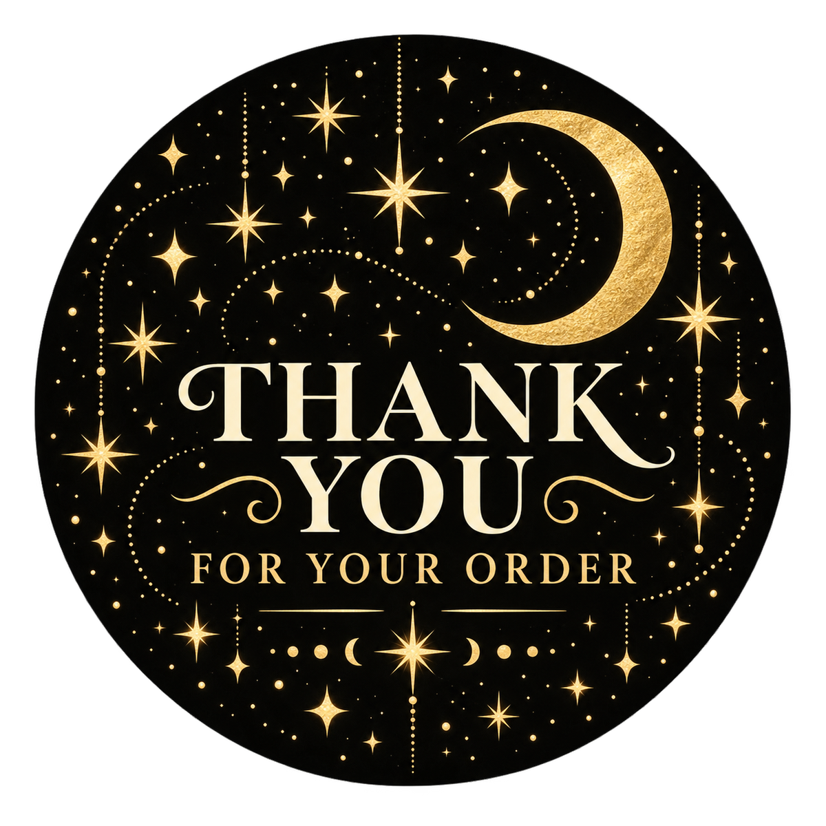 Thank you for your order round label design 7