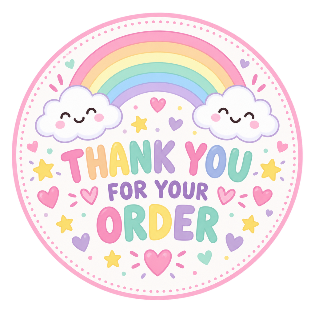 Thank you for your order round label design 8