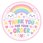Thank you for your order round label design 8