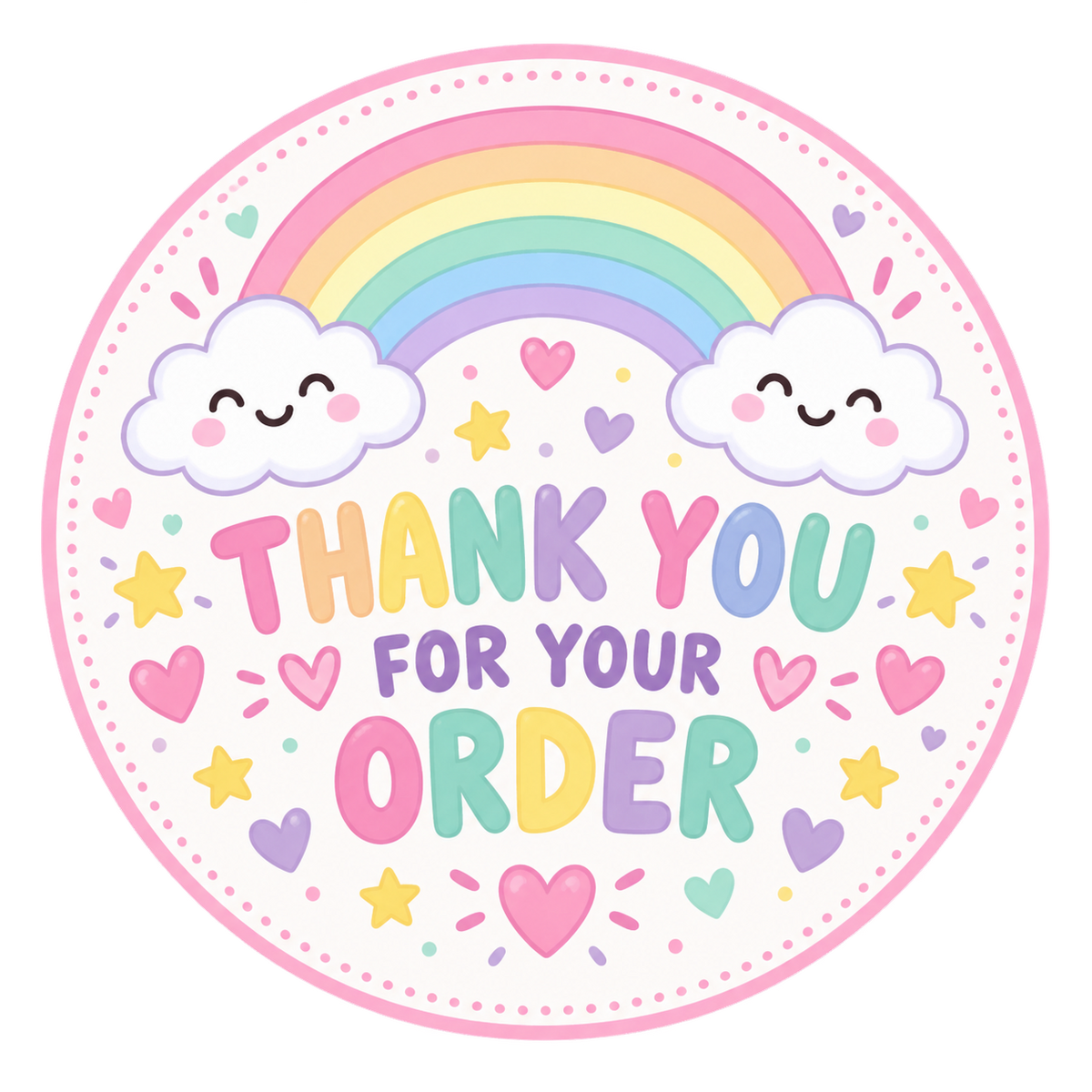 Thank you for your order round label design 8