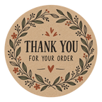 Thank you for your order round label design 9