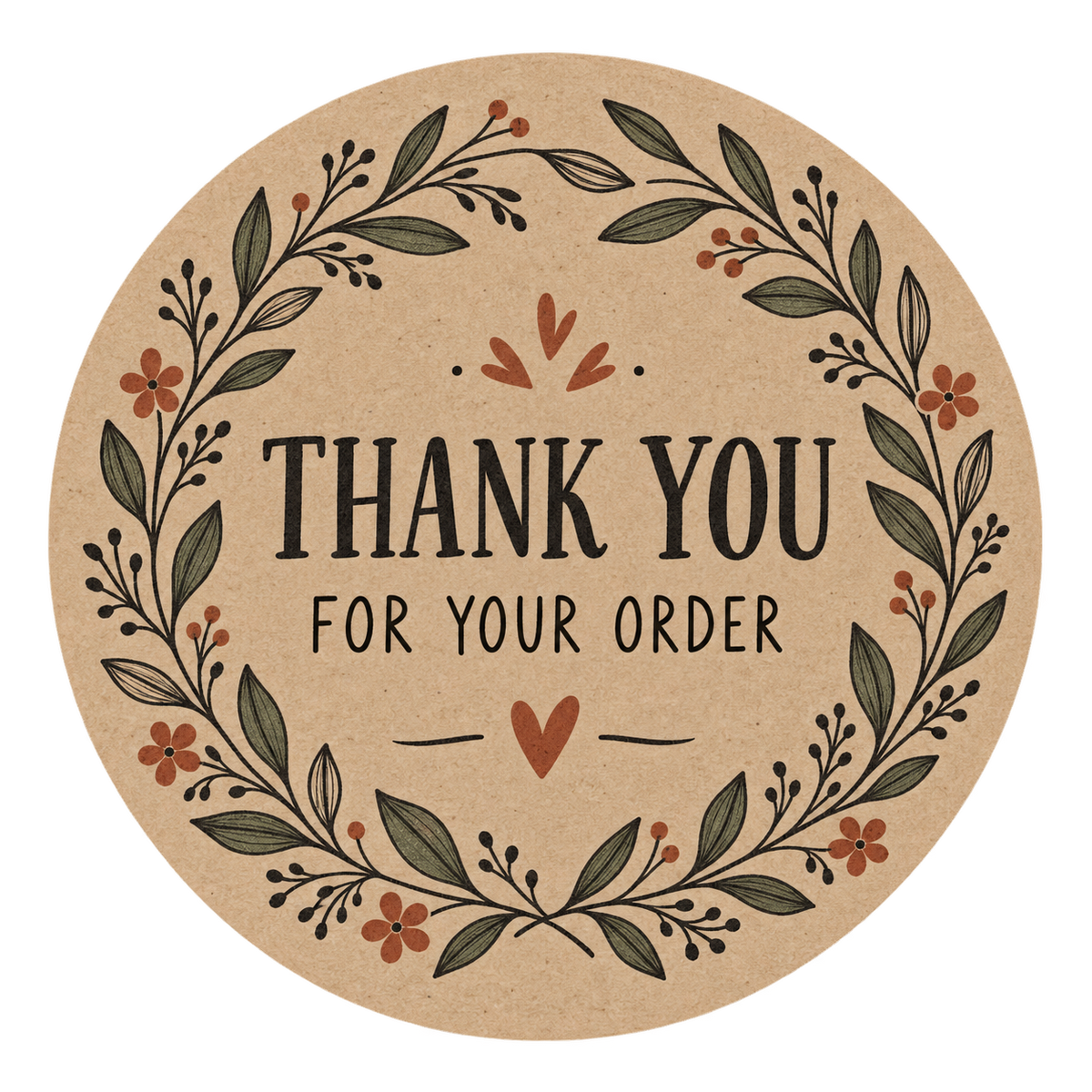 Thank you for your order round label design 9