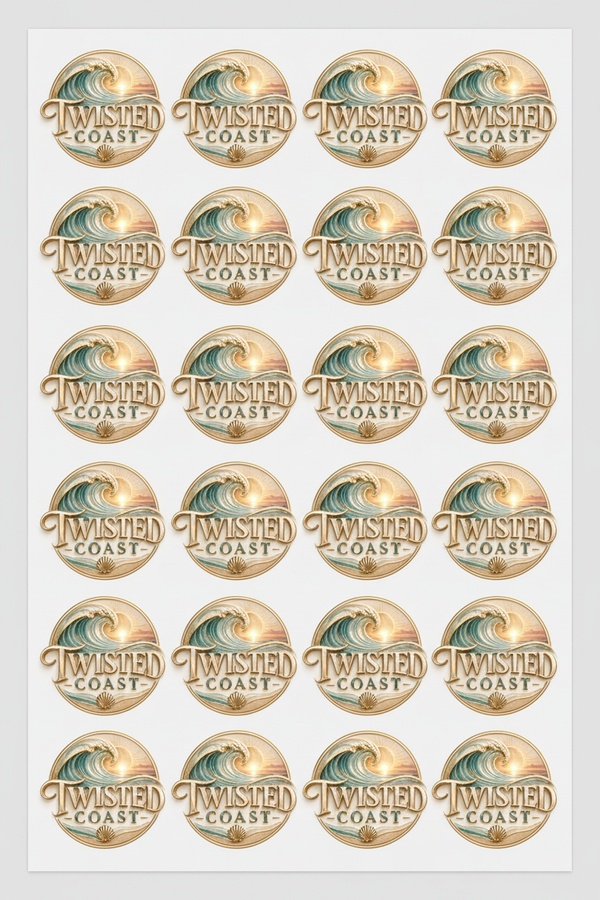 Twisted Coast Matte Logo Sticker Sheet 4x6