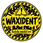 Waxident round label design 1