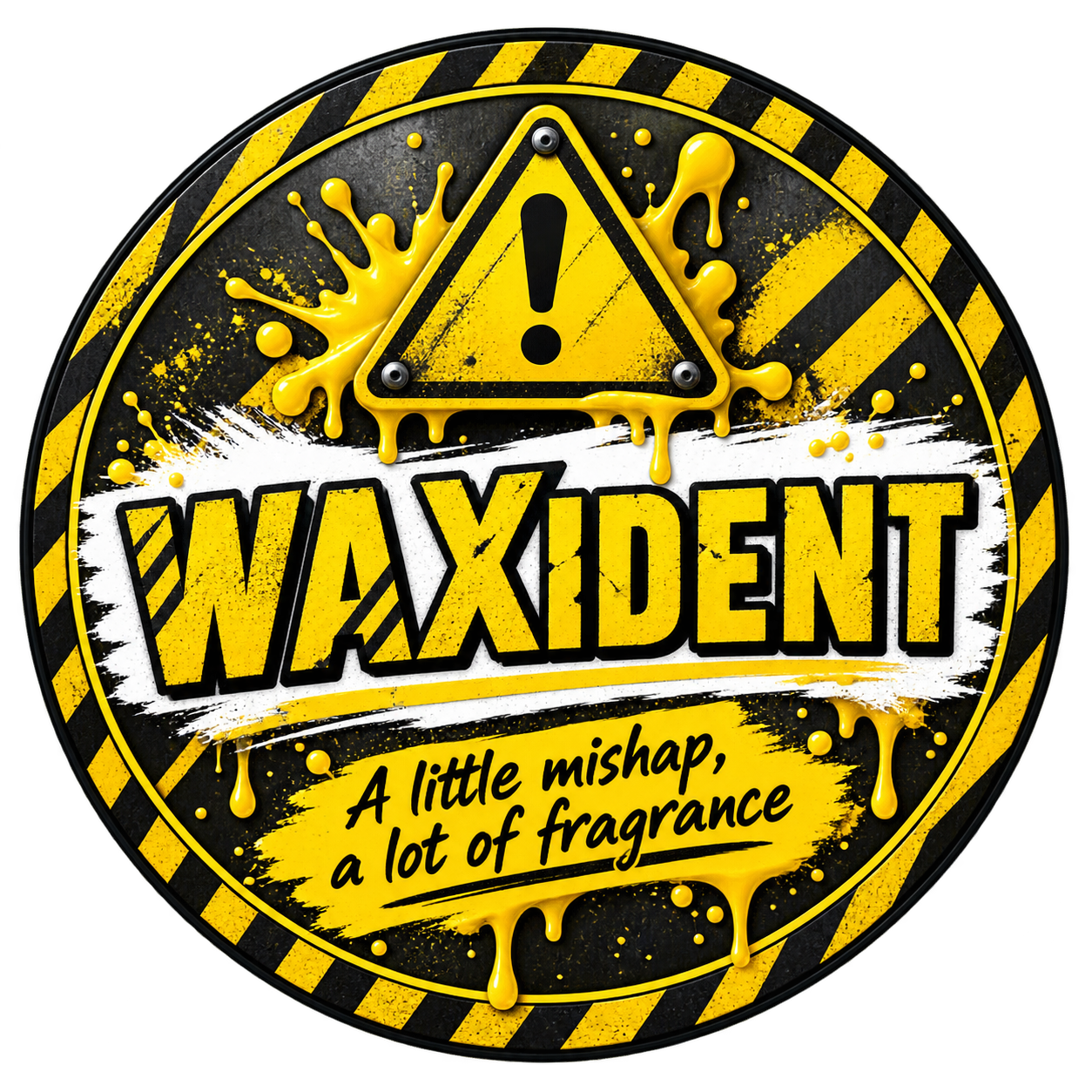 Waxident round label design 10