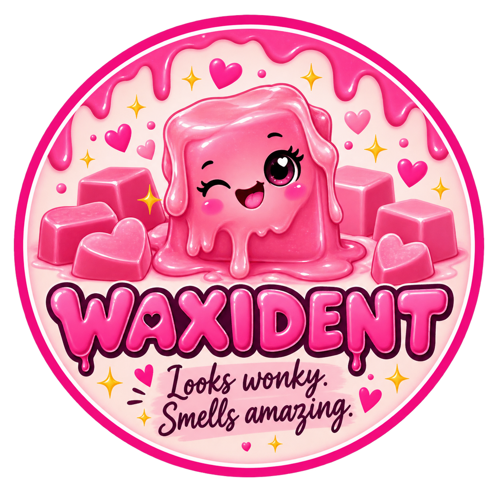 Waxident round label design 2