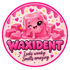 Waxident round label design 2