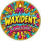 Waxident round label design 3