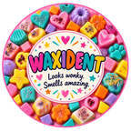 Waxident round label design 9